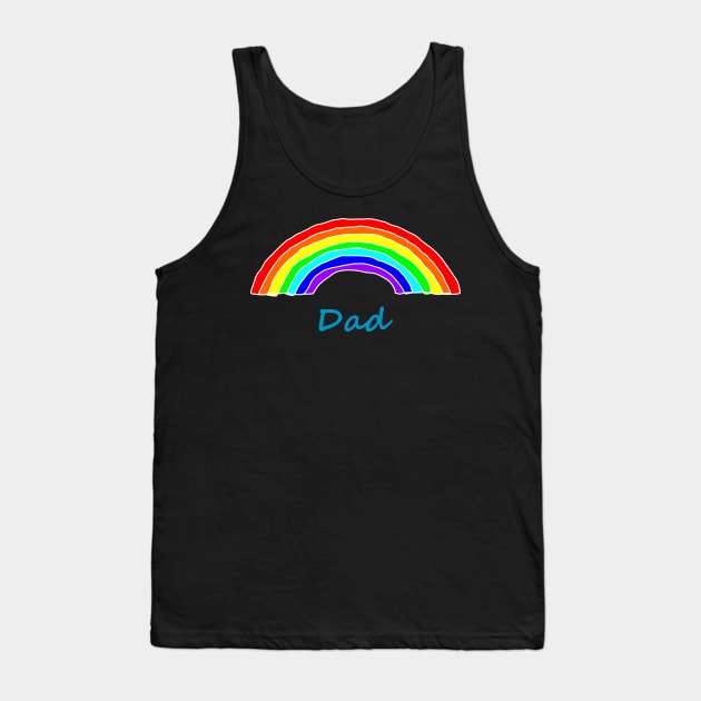 Dad Rainbow for Fathers Day Tank Top by ellenhenryart